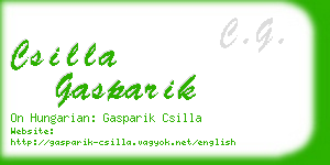 csilla gasparik business card
